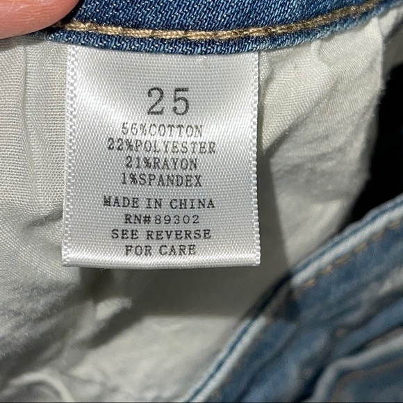 Alter’d State Denim Shorts Destructed Crochet 25 - Picture 7 of 16